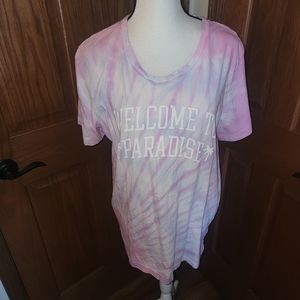 Large Tie Dye Welcome to Paradise Shirt